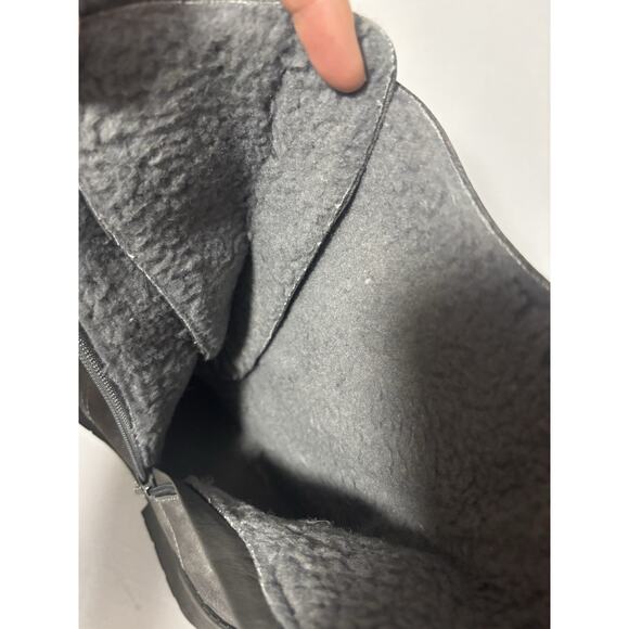 Rampage Jennis Women's 8 Gray Side Zip Mid Calf Boots Winter Cozy Biker Sexy - Picture 7 of 9